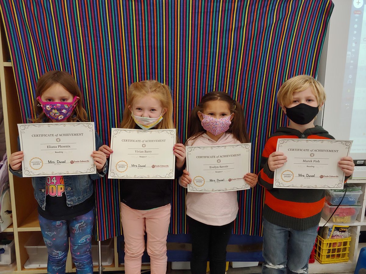 Elementary students recognized for academic excellence and exemplary character