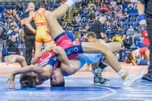 FFHS junior Owen Hicks during a wrestling competition in 2020-21.