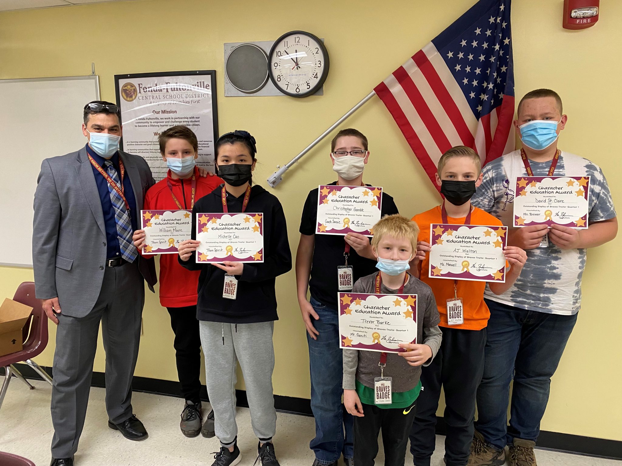 FFMS announces Q1 Character Education Awards FondaFultonville