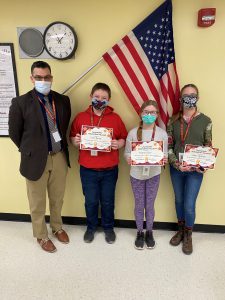 6th Grade Recipients: Dean Barker, Aubrey Cornelison and Makenna Romell