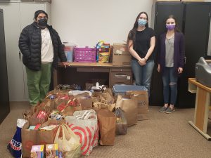 Donated food items for the FFCS Backpack Program were delivered by Vice-President Eliana Montano, Secretary Bridget Will, and Treasurer Shey Sanges.