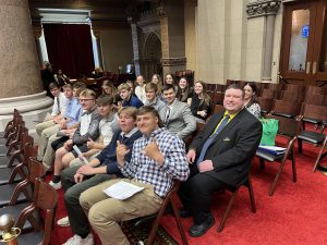 The Fonda-Fultonville College Participation In Government class posing for a picture during their recent visit to the New York State Capitol on Thursday, May 5.
