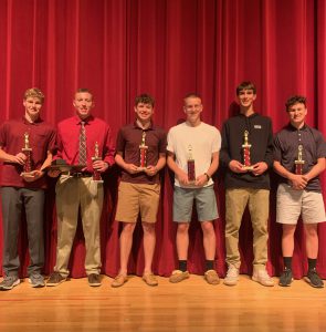 FFHS Boys' Basketball team members at the FFCS High School Sports Awards on Monday, June 6.
