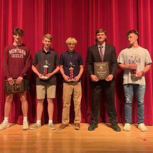 FFHS Boys' Indoor Track team members at the FFCS High School Sports Awards on Monday, June 6.