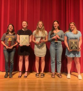 FFHS Girls' Soccer team members at the FFCS High School Sports Awards on Monday, June 6.