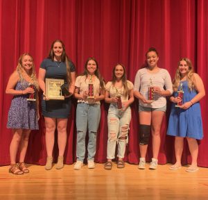 FFHS Girls' Volleyball team members at the FFCS High School Sports Awards on Monday, June 6.