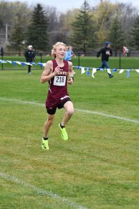 Fonda-Fultonville senior Bennett Melita competing in a recent cross country event.