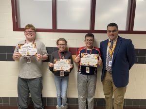 Character Education 6th Grade Recipients: Broderick Dawson, Allison Newkirk, Jack Waters.