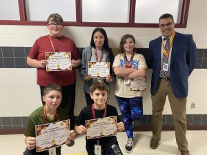 Character Education 7th Grade Recipients: Lillian Fish,Fredrick Keller, Nelinda Mazariegos Tomas, Colin Whipple, Tyler Wilson