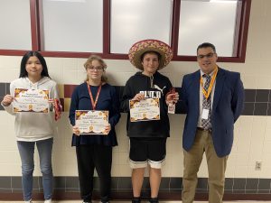 Character Education 8th Grade Recipients: Michelle Cao, Kaylee Macklin, David O’Dell, William Moore.