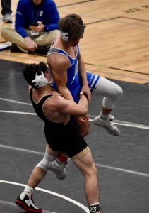 FFCS senior Owen Hicks competing during the 2022-23 wrestling season.