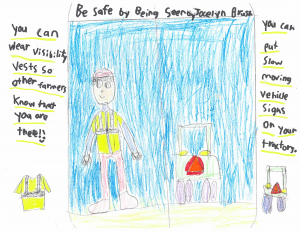 FFCS fourth-grader Jocelyn Brush's first-place entry in the New York Center for Agricultural Medicine and Health’s Farm Safety Art Contest.