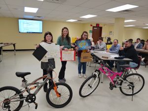 Earlier this week, the Fonda-Fultonville CSD recognized the three winning candidates for the annual district wide bus safety poster contest. Pictured from left to right: Elizabeth Brush, Allison Newkirk and Ella Galough.