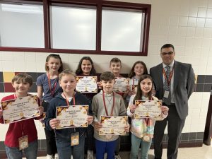 5th Grade Recipients:  Alexis Canallatos, Easton Egelston, Emily Galough,Sam Lavigne, Obsidian Malagisi, Julia Marotta, Grant Potter, Bella Rose.