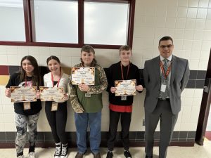 7th Grade Recipients:  Hunter Christiano, Juliana Forbes,  Landon Kilburn, Alana Robbins.