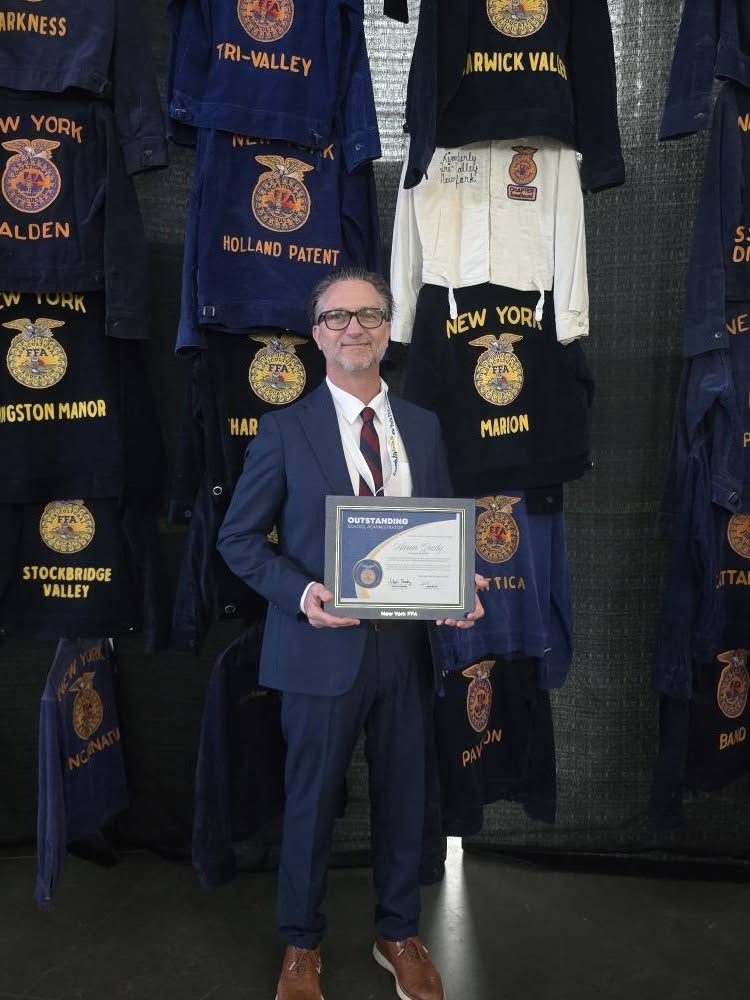 Congratulations to F-F High School Principal Aaron Grady for being recognized at the 100th New York State FFA Convention held on May 7-9.