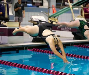 Fonda-Fultonville varsity swimmer Harper Huckans in action during the 2025 fall sports season.