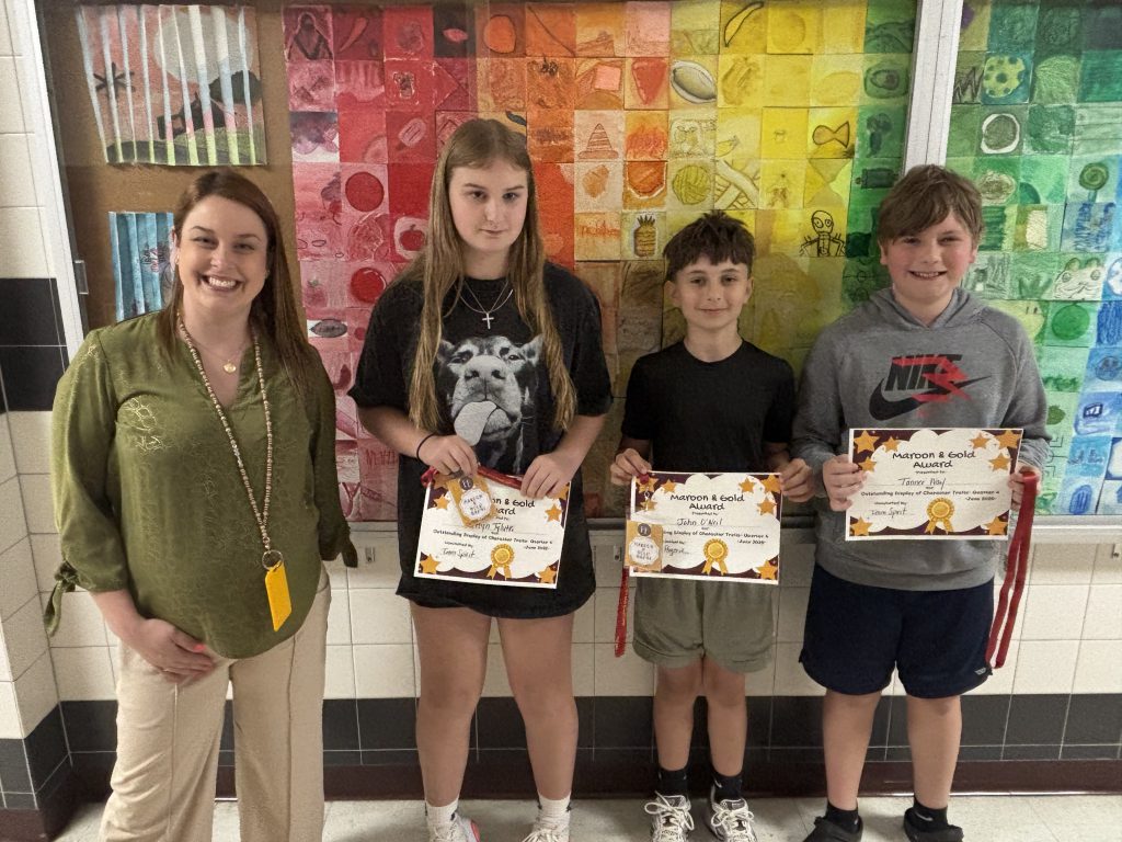 7th Grade Recipients: John O’Neil, Caitlyn Tylutki, Tanner Way.