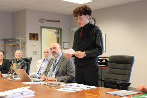 Recently, Fonda-Fultonville senior Christian Majewski was appointed as a student liaison (student ex officio member) on the HFM BOCES Board of Education. Photo courtesy of HFM BOCES.
